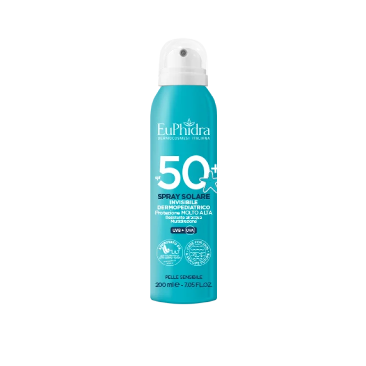 Euphidra Spray Invisibile Dermopediatrico SPF50+ Protezione Solare per Bambini 200 ml