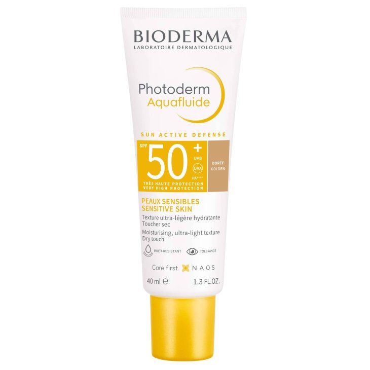 Bioderma Photoderm Aquafluid Dorè SPF50+ Protezione Solare Idratante Viso 40 ml