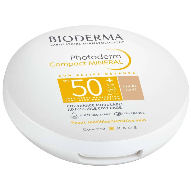 Bioderma Photoderm Compact Mineral Claire SPF50+ Protezione Solare Viso Colorata 10 g