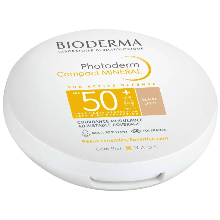 Bioderma Photoderm Compact Mineral Claire SPF50+ Protezione Solare Viso Colorata 10 g
