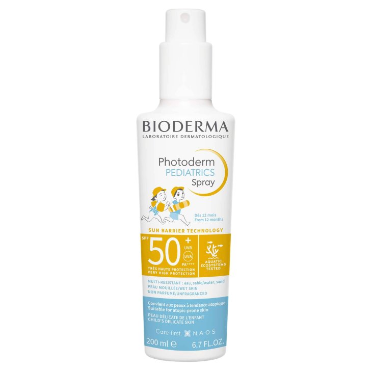 Bioderma Photoderm Pediatric Spray SPF50+ Protezione Solare Viso e Corpo 200 ml