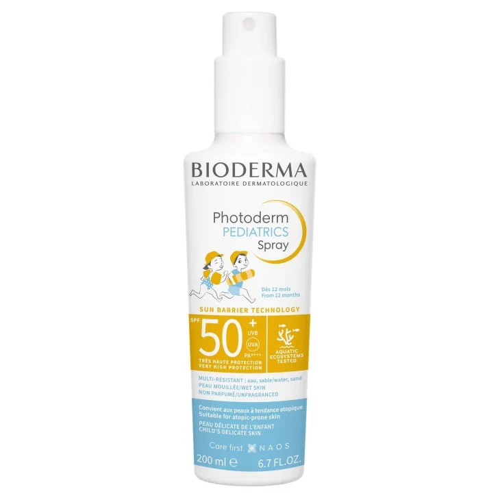 Bioderma Photoderm Pediatric Spray SPF50+ Protezione Solare Viso e Corpo 200 ml