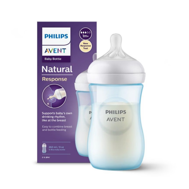 Avent Biberon Natural Response Colore Blu 260 ml