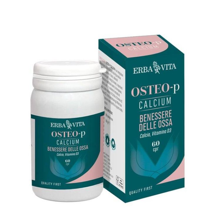 Erba Vita Osteo-P Calcium Integratore per benessere ossa 60 Compresse
