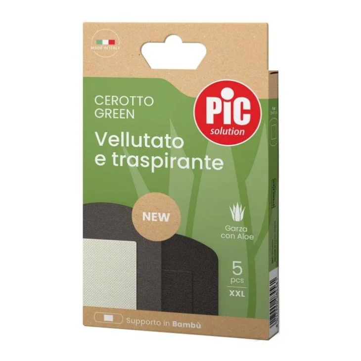 Pic Bambù Cerotto green vellutato e trasparente 7,5 x 10 cm 5 pezzi