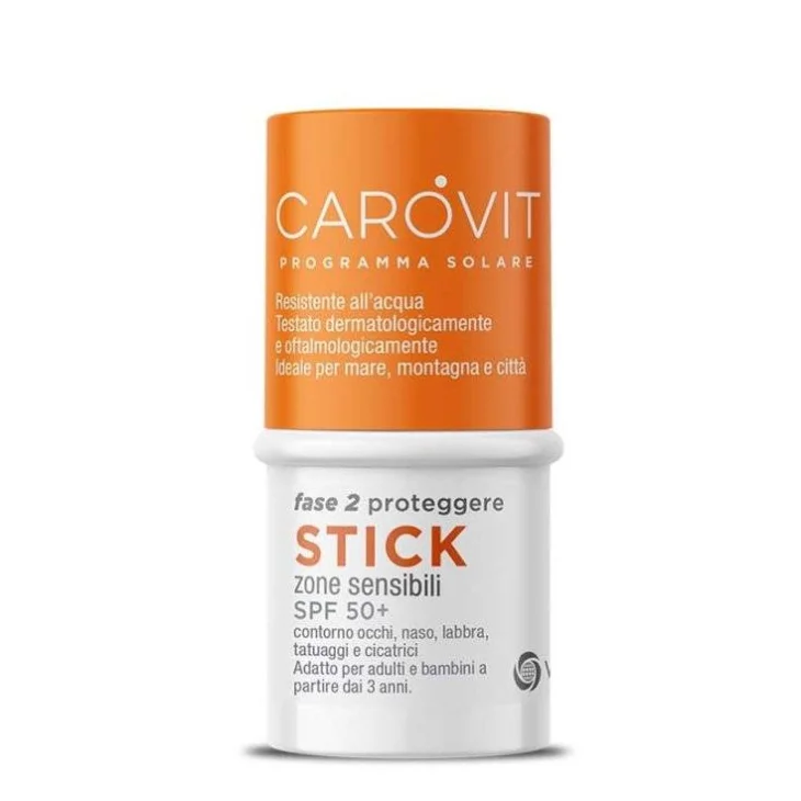 Carovit Programma Solare Stick SPF50+ per Zone Sensibili 4 ml