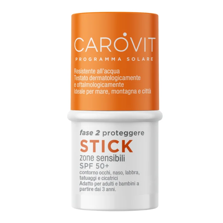 Carovit Programma Solare Stick SPF50+ per Zone Sensibili 4 ml Carovit Programma Solare Stick SPF50+ per Zone Sensibili 4 ml