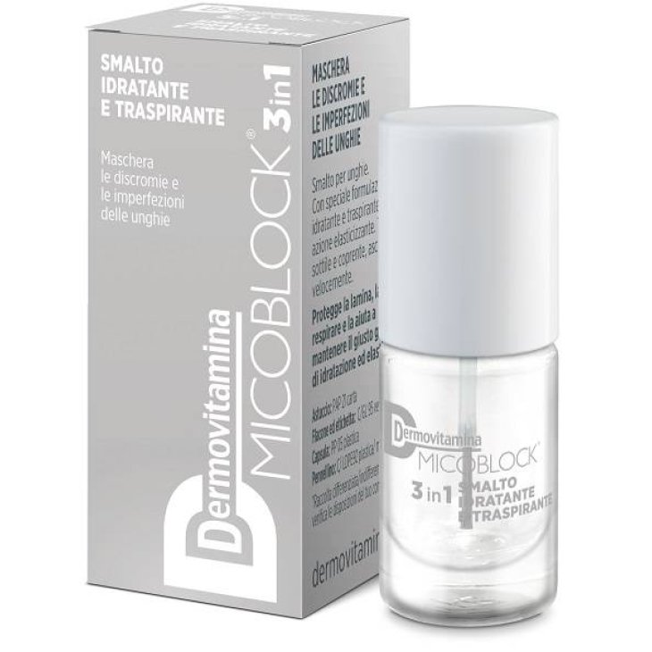 Dermovitamina Micoblock 3 in 1 Smalto Idratante e Traspirante Colore Trasparente 5 ml