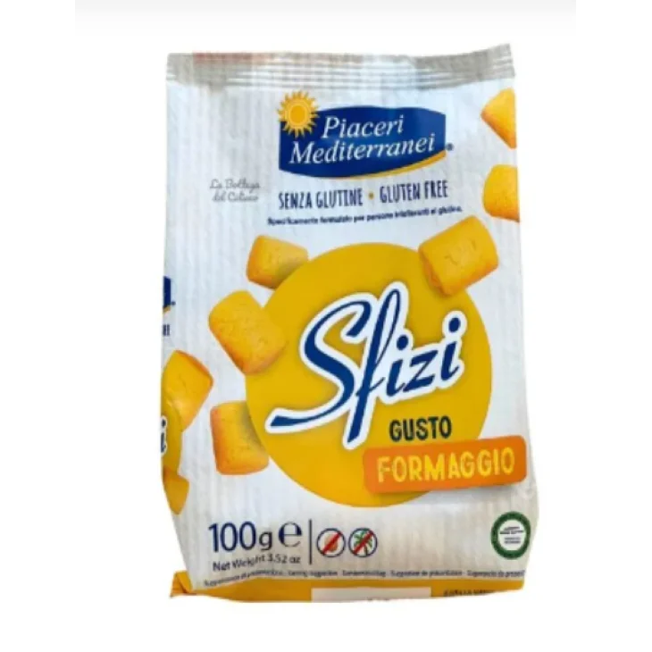 Piaceri Mediterranei Sfizi al Formaggio Snack Salato Senza Glutine 100 g