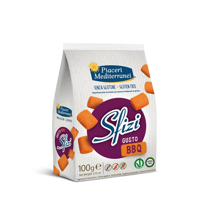 Piaceri Mediterranei Sfizi BBQ Snack Salato Senza Glutine 100 g