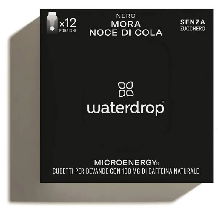 Waterdrop Microenergy Nero Cubetti Energizzanti per Bevande 12 cubetti