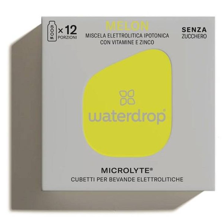 Waterdrop Microlyte Cubetti con Elettroliti e Vitamine per Bevande Gusto Melone 12 cubetti