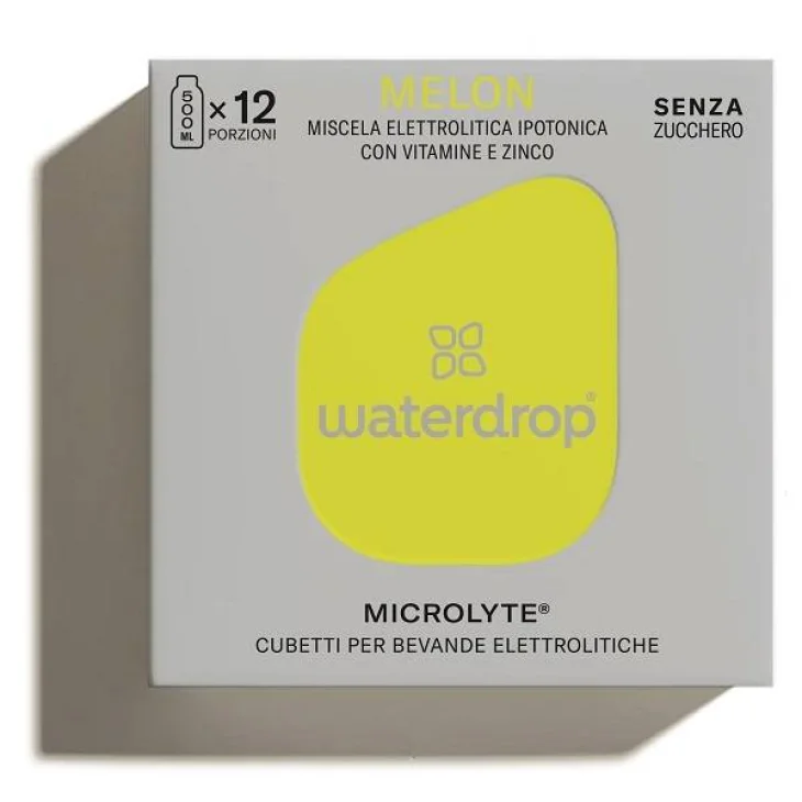 Waterdrop Microlyte Cubetti con Elettroliti e Vitamine per Bevande Gusto Melone 12 cubetti