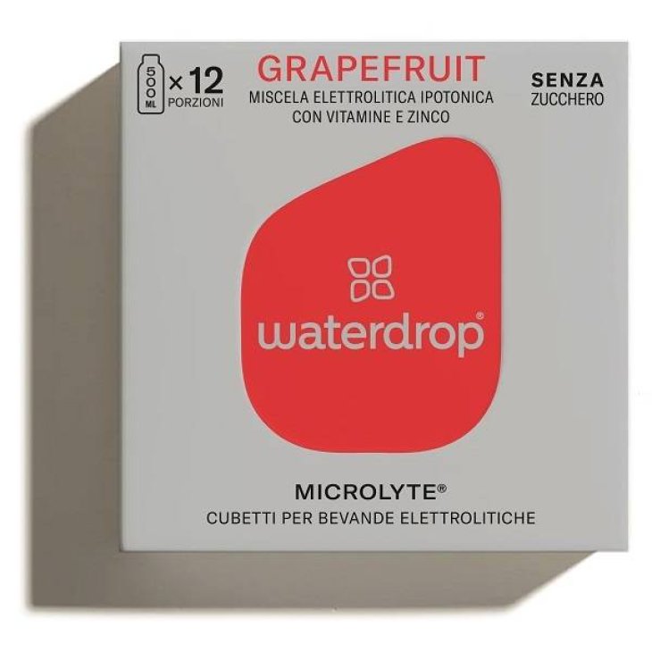 Waterdrop Microlyte Cubetti con Elettroliti e Vitamine per Bevande Gusto Pompelmo 12 cubetti