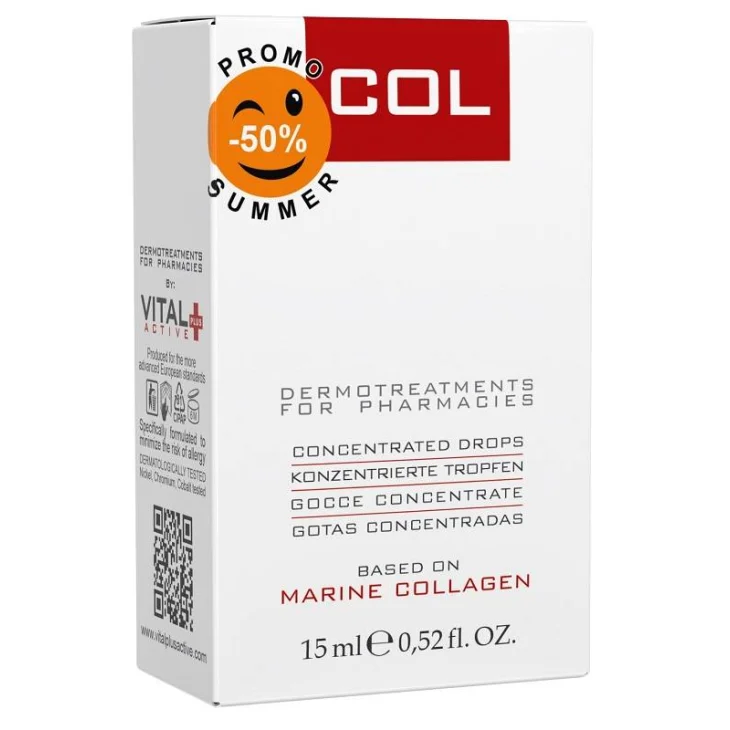 Vital Plus Col Collagene Gocce Protezione e Nutrimento Viso 15 ml Promo per l'Estate