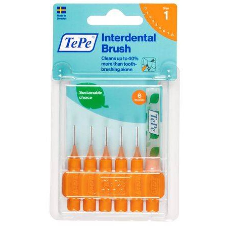 TePe Scovolino Arancione per Pulizia Interdentale 0,45 mm 6 pezzi
