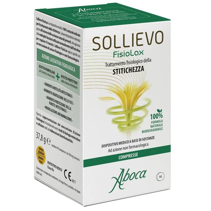 Aboca Sollievo Fisiolax Rimedio Naturale per la Stitichezza 90 compresse