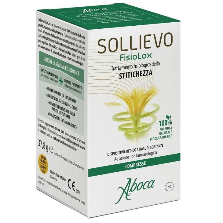 Aboca Sollievo Fisiolax Rimedio Naturale per la Stitichezza 90 compresse