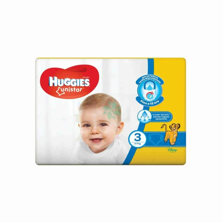 Huggies Unistar Pannolino per Bambini Taglia 3 (4-9kg) 46 Pezzi