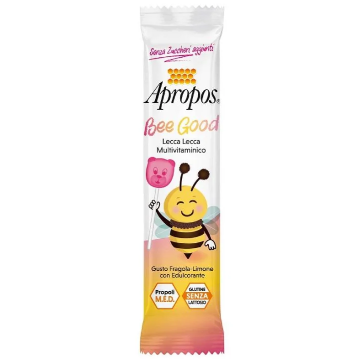 Apropos Bee Good Lecca Lecca Multivitaminico Gusto Fragola e Limone 1 pezzo
