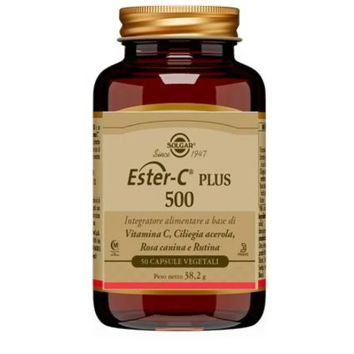 Solgar Ester C Plus 500 Integratore per il Sistema Immunitario 50 capsule vegetali