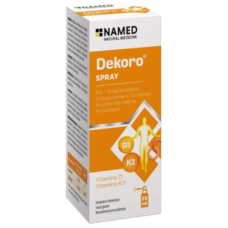 Named Dekoro Spray Integratore di Vitamine D3 e K2 20 ml