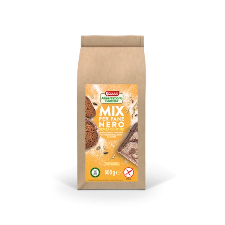 Molino Spadoni Alimentazione Dedicata Mix per Pane Nero Senza Glutine 500 g