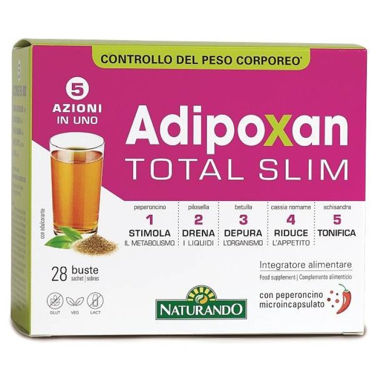 Naturando Adipoxan Total Slim per il controllo del peso corporeo 28 Bustine