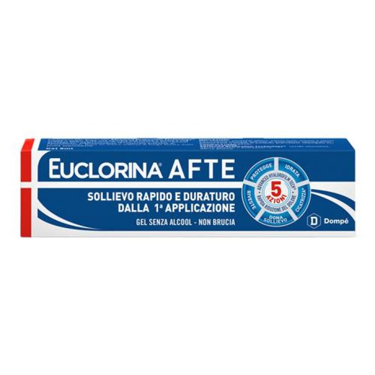 Euclorina Afte Gel per il sollievo rapido contro le afte 8 ml