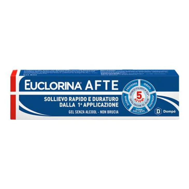 Euclorina Afte Gel per il sollievo rapido contro le afte 8 ml