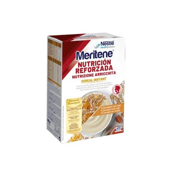 Meritene Cereal Instant Crema di 8 Cereali e Miele 2X300 g