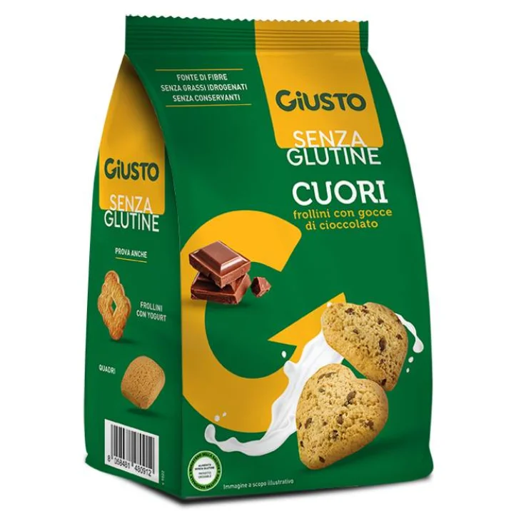 Giusto Cuori Frollini con gocce di cioccolato 200 g