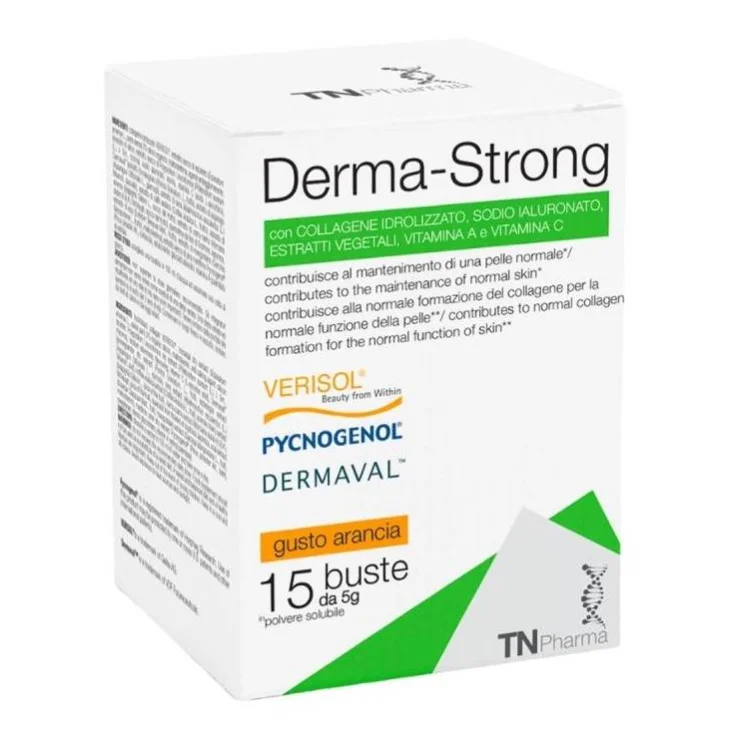 Tsunami Derma Strong Integratore per il Benessere della Pelle Gusto Arancia 15 bustine