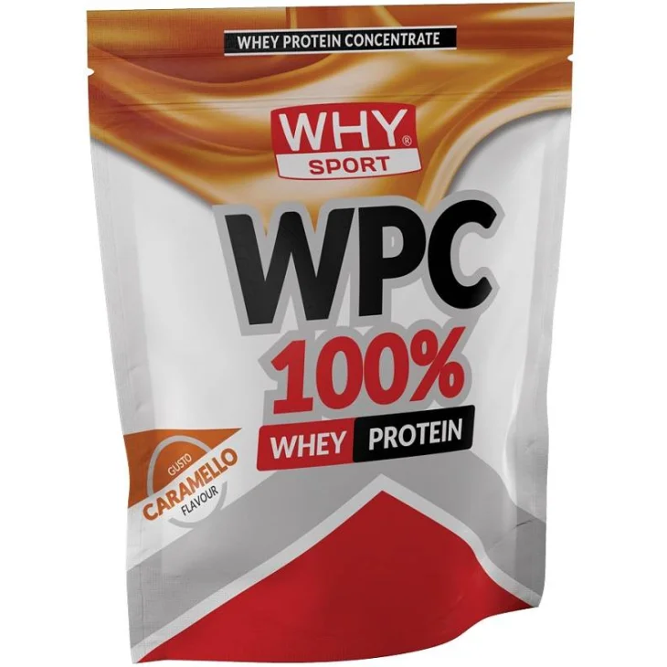 Whysport WPC 100% Whey Integratore di Proteine Gusto Caramello 1 kg