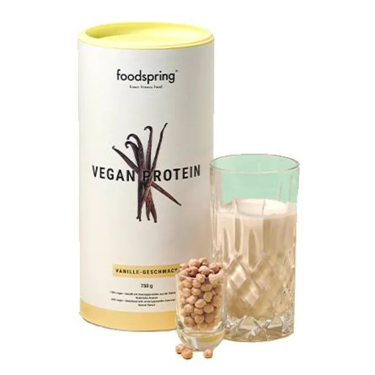 Fooodspring Vegan Protein Integratore di Proteine Gusto Vaniglia 750 g