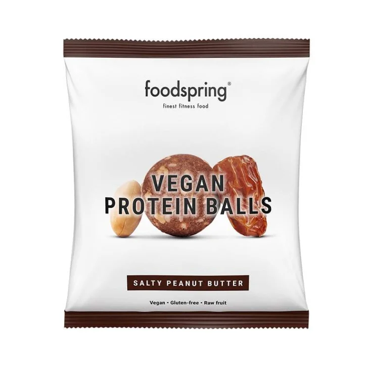 Foodspring Protein Balls Vegane Snack Proteico Gusto Burro di Arachidi Salato 40 g