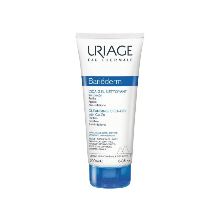 Uriage Bariederm Cica Gel Nettoyant Gel Detergente Anti-Irritazioni 200 ml