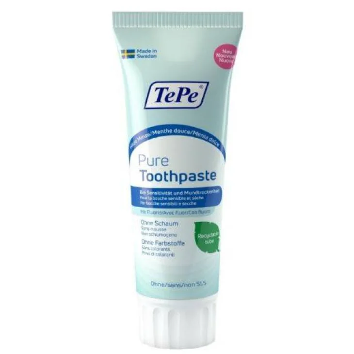 Tepe Pure Dentifricio Gusto Menta Piperita Delicata 75 ml