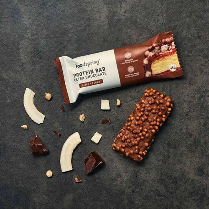 Foodspring Protein Bar Extra Barretta Proteica Gusto Chocolate Crispy Coconut 45 g