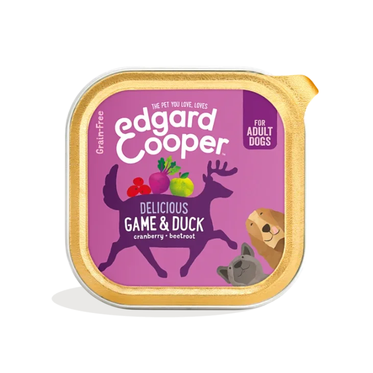 Edgard Cooper Dog Cibo Umido per Cani Adulti Gusto Selvaggina e Anatra 150 g