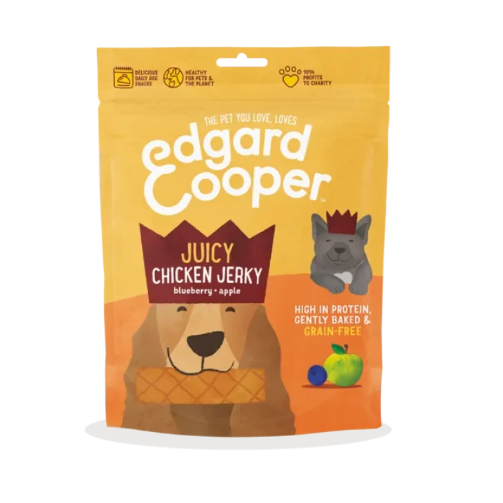 Edgard Cooper Dog Jerky Strisce di Carne di Pollo per Cani Adulti 150 g
