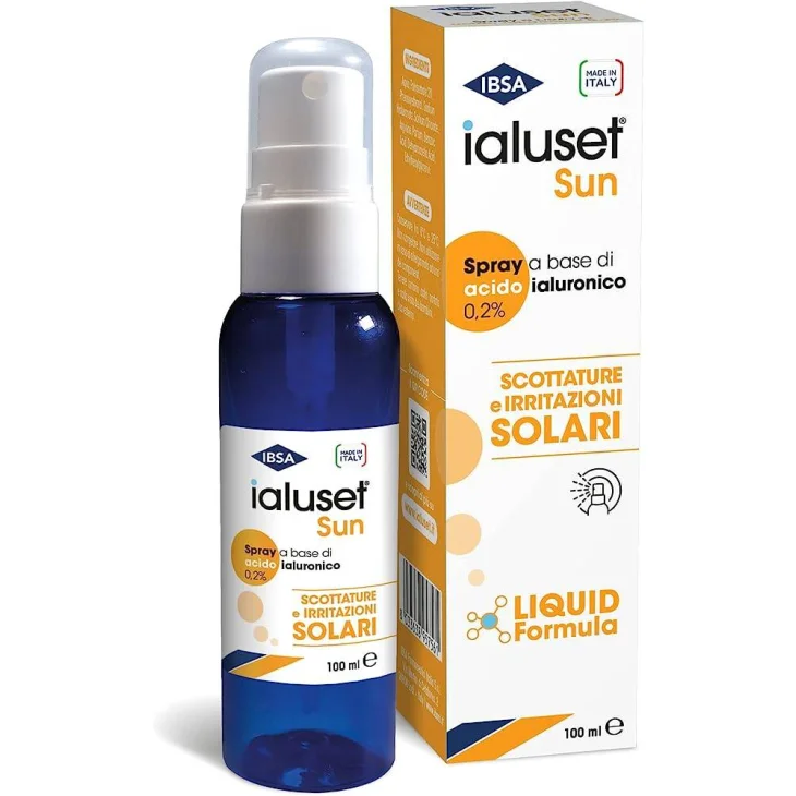 Ibsa Ialuset Sun Spray Acido Ialuronico 0,2% per Scottature e Irritazioni 100 ml