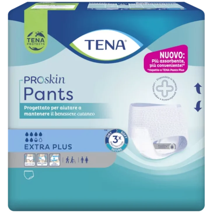 Tena ProSkin Pants Extra Plus Pannolone per Incontinenza Misura Extra Large 12 pezzi
