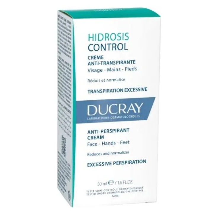 Ducray Hidrosis Control Crema Anti-Traspirante per Viso Mani e Corpo 50 ml