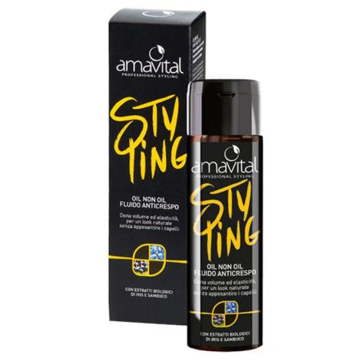 Oficine Cleman Amavital Styling Oil Non Oil Fluido Anti-Crespo per Capelli 200 ml