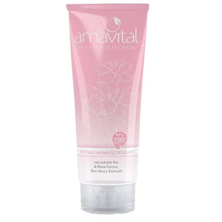 Oficine Cleman Amavital Private Collection Docciaschiuma Setificante Rosa Canina & Karkadè 200 ml