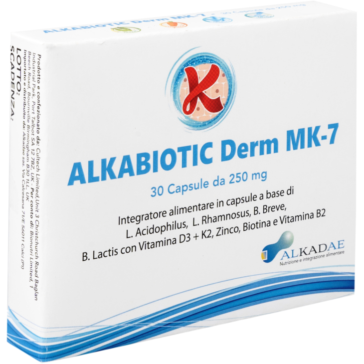 Alkadae Alkabiotic Derm Mk-7 Integratore per il Benessere della Pelle 30 capsule