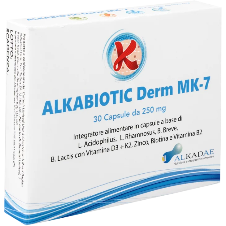 Alkadae Alkabiotic Derm Mk-7 Integratore per il Benessere della Pelle 30 capsule