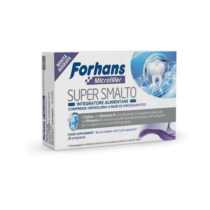 Forhans Microfiller Super Smalto Integratore per il Benessere dei Denti 30 compresse orosolubili