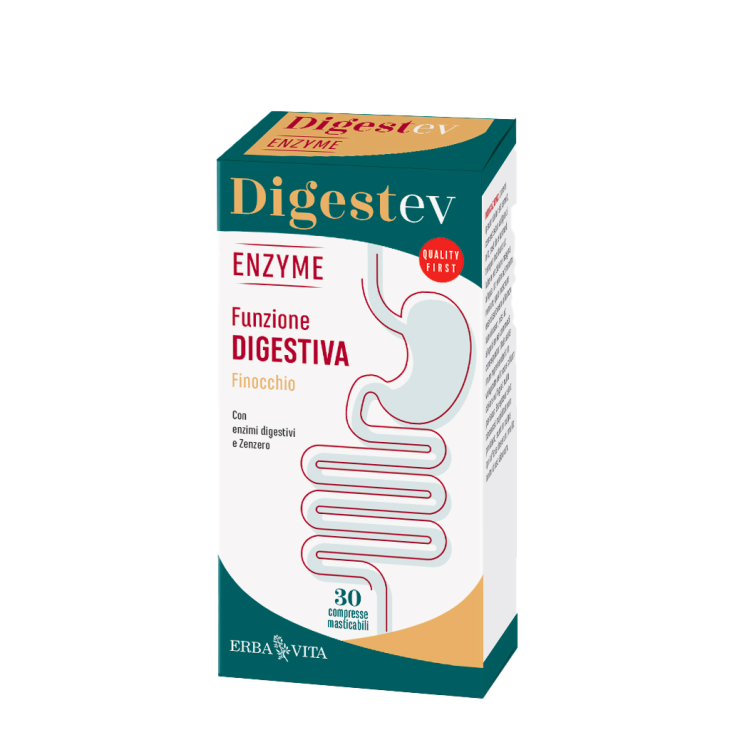 Erba Vita Digest Ev Enzyme Integratore per la Digestione 30 compresse